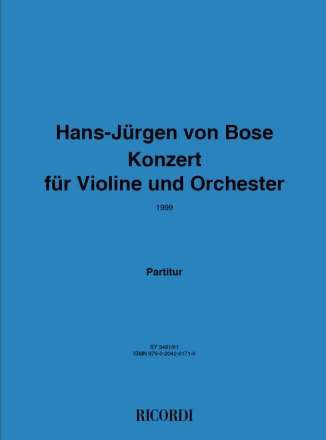 Konzert (1999) fr Violine und Orchester Partitur