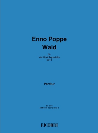 Enno Poppe, Wald Streichquartett Studienpartitur