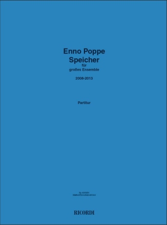 Enno Poppe, Speicher (Gesamtausgabe) Ensemble Studienpartitur