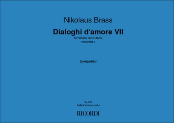 Nikolaus Brass, Dialoghi d'amore VII Violin and Guitar Score