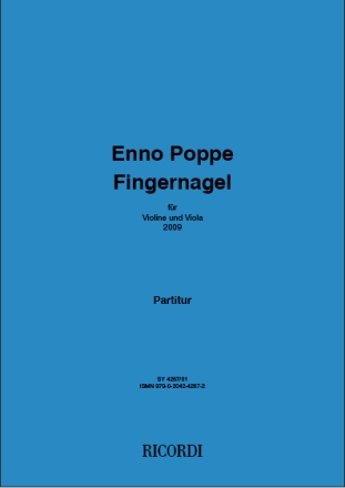 Fingernagel fr Violine und Viola Partitur, Groformat