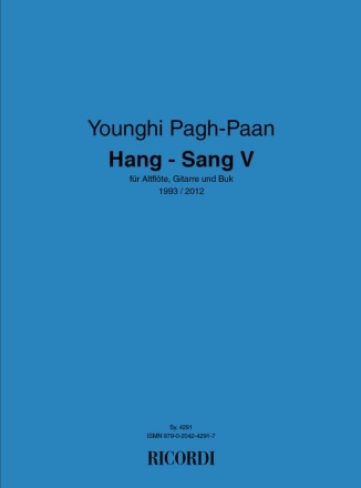 Younghi Pagh-Paan, Hang - Sang V Alto Flute and Guitar Buch