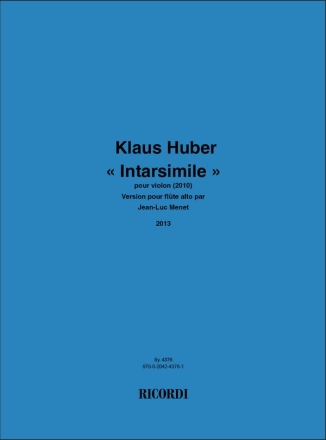 Intarsimile (2010) version pour flute alto