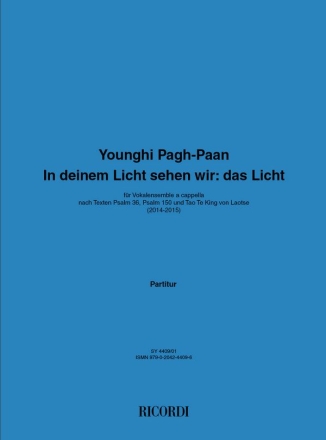 Younghi Pagh-Paan, In deinem Licht sehen wir: das Licht STTTB Studienpartitur