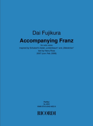 Dai Fujikura, Accompanying Franz solo voice Buch