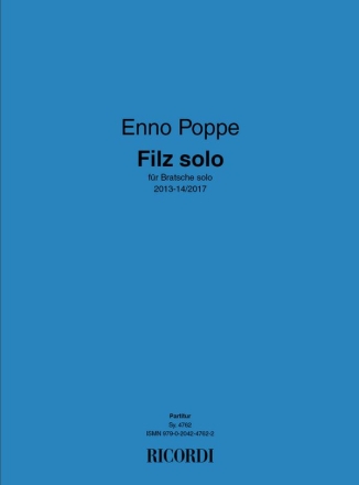 Enno Poppe, Filz solo Viola Partitur