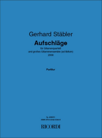 Gerhard Stbler, Aufschlge Gitarrenquartett Partitur