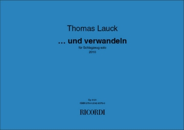 Thomas Lauck, verwandeln Percussion Buch