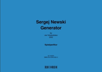 Sergej Newski, Generator 4 Voices Partitur