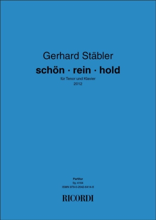 Gerhard Stbler, Schn ? rein ? hold Tenor Voice and Piano Partitur-Set