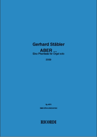 G. Staebler, Aber... Orgel Buch