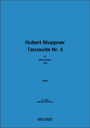 Hubert Stuppner, Tanzsuite nr. 4 Flute, Oboe, Clarinet, Bassoon and Horn Stimmen-Set