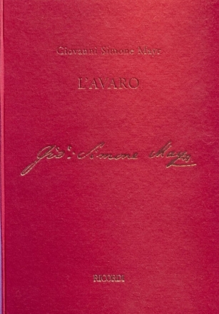 Giovanni Simone Mayr, L'avaro Opera, Partitur incl.Kritischer Bericht