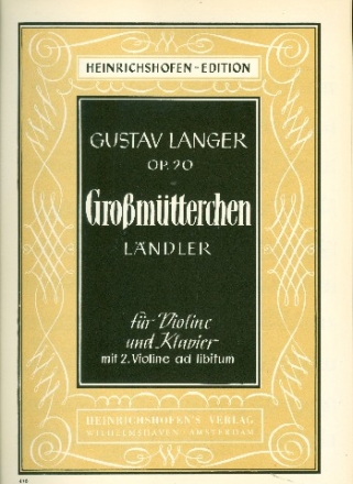 Gromtterchen op.20 fr 1-2 Violinen und Klavier Stimmen