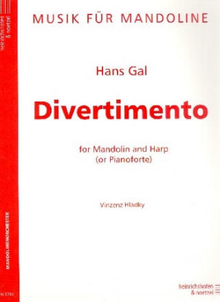 Divertimento op.80 fr Mandoline und Harfe (Klavier) Partitur und Stimme,  Archivkopie