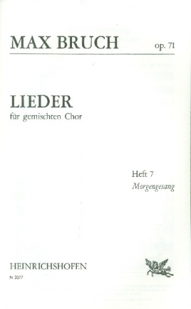 Morgengesang op.71,7 fr gem Chor a cappella Partitur (dt/en)