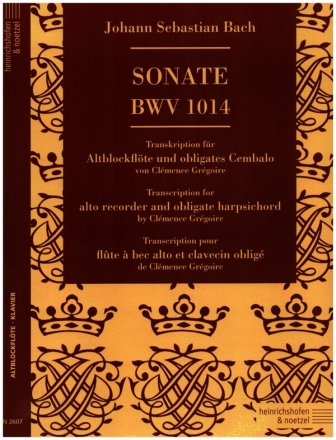 Sonate BWV1014 fr Altblockflte und obligates Cembalo