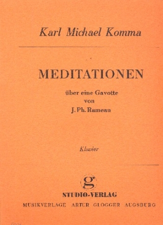 Meditationen ber eine Gavotte von Jean Philippe Rameau fr Klavier