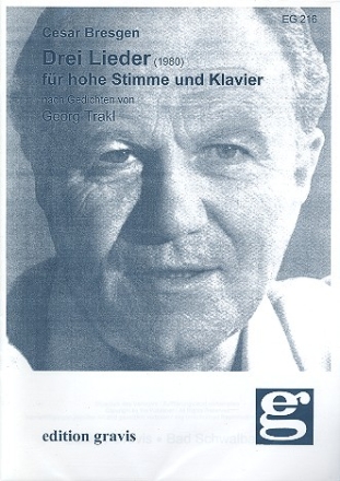 3 Lieder nach Gedichten von Georg Trakl fr hohe Stimme und Klavier 2Spielpartituren