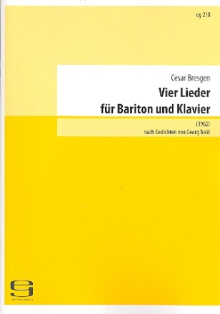 4 Lieder nach Trakl fr Bariton und Klavier 2 Partituren