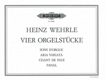 4 Orgelstcke fr Orgel