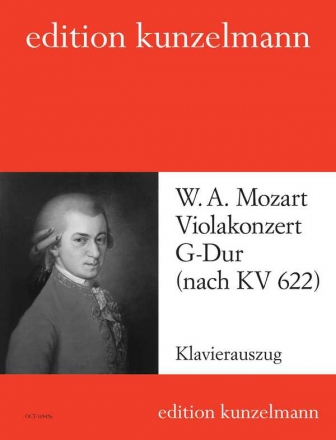 Violakonzert G-Dur nach dem Klarinettenkonzert KV622 fr Viola und Klavier Klavierauszug