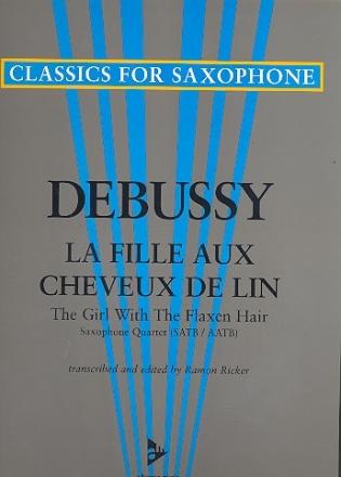 La fille aux cheveux le lin fr fr 4 saxophone (SATB/AATB) Partitur und Stimmen