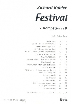 Festival fr Posaunenchor (Blechblserensemble) Spielpartitur 2 Trompeten in B