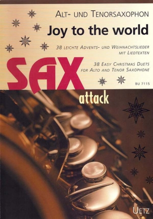 Joy to the World fr Alt- und Tenorsaxophon (mit Text) Spielpartitur