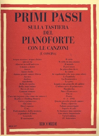 Primi passi sulla tastiera del pianoforte con le canzoni