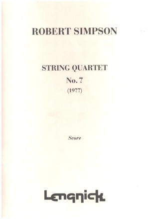 String Quartet no.7 (1977)  score