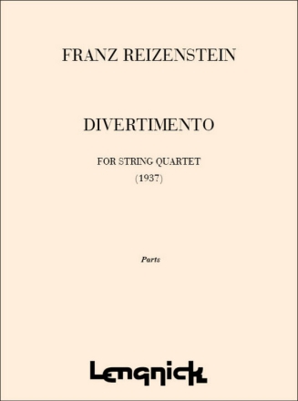 Franz Reizenstein Divertimento for String Quartet Streichquartett (Stimmen-Set)