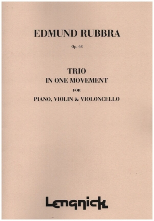 Trio in one Movement op.68 for piano, violin and violoncello score and parts