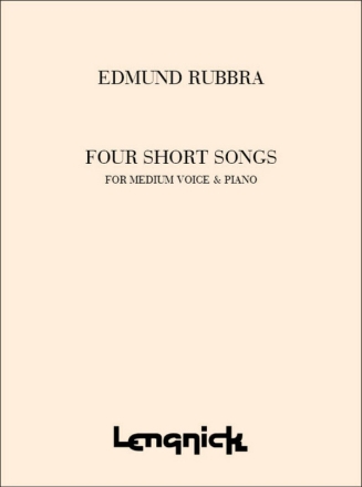 Edmund Rubbra Four Short Songs Vocal and Piano