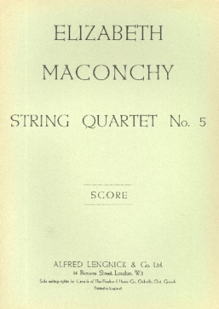 String Quartet no.5  score