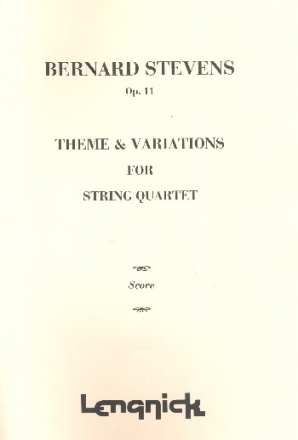 Theme and Variations op.11 for string quartet score