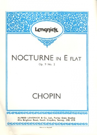 Nocturne in E flat op.9 No.2 for piano