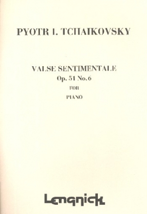 Valse sentimentale op.51,6 pour piano