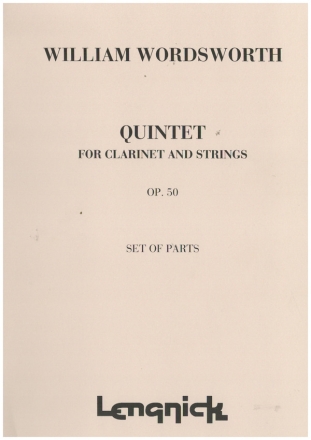 Quintet  for clarinet and strings op. 50 set of parts