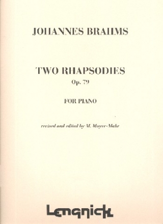 2 Rhapsodies op.79 for pianol