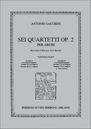 Quartetto IV In Mi Bemolle Maggiore Streichquartett Partitur + Stimmen