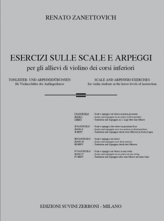 Esercizi Sulle Scale E Arpeggi Vol. 1 Violin