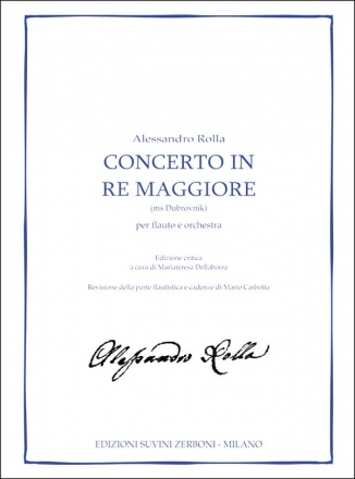 Concerto In Re Maggiore Flute and Orchestra Partitur