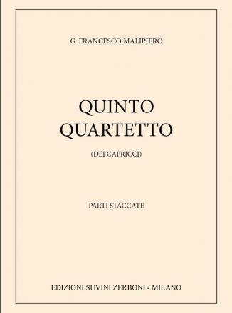 Gian Francesco Malipiero, Quinto Quartetto Streichquartett Stimmen-Set