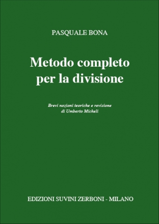 Pasquale Bona, Metodo Completo Per La Divisione  Partitur