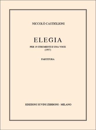 Elegia (1957) per 19 strumenti e una voce partitura