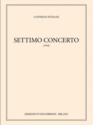 Goffredo Petrassi, Settimo Concerto Chamber Orchestra Partitur