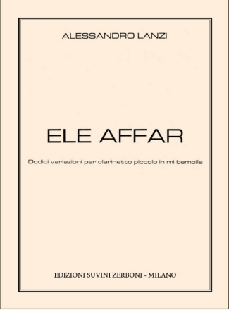 Alessandro Lanzi, Ele Affar (1969)  Partitur