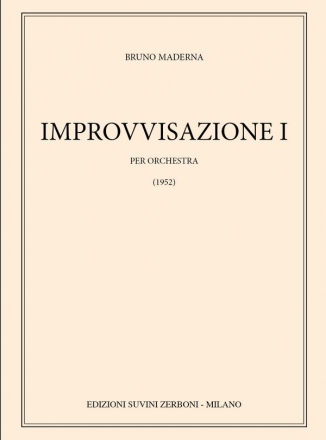 Improvvisazione I per orchestra di  camera partitura