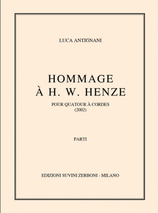 Hommage A Henze pour quatuor a cordes Partitur